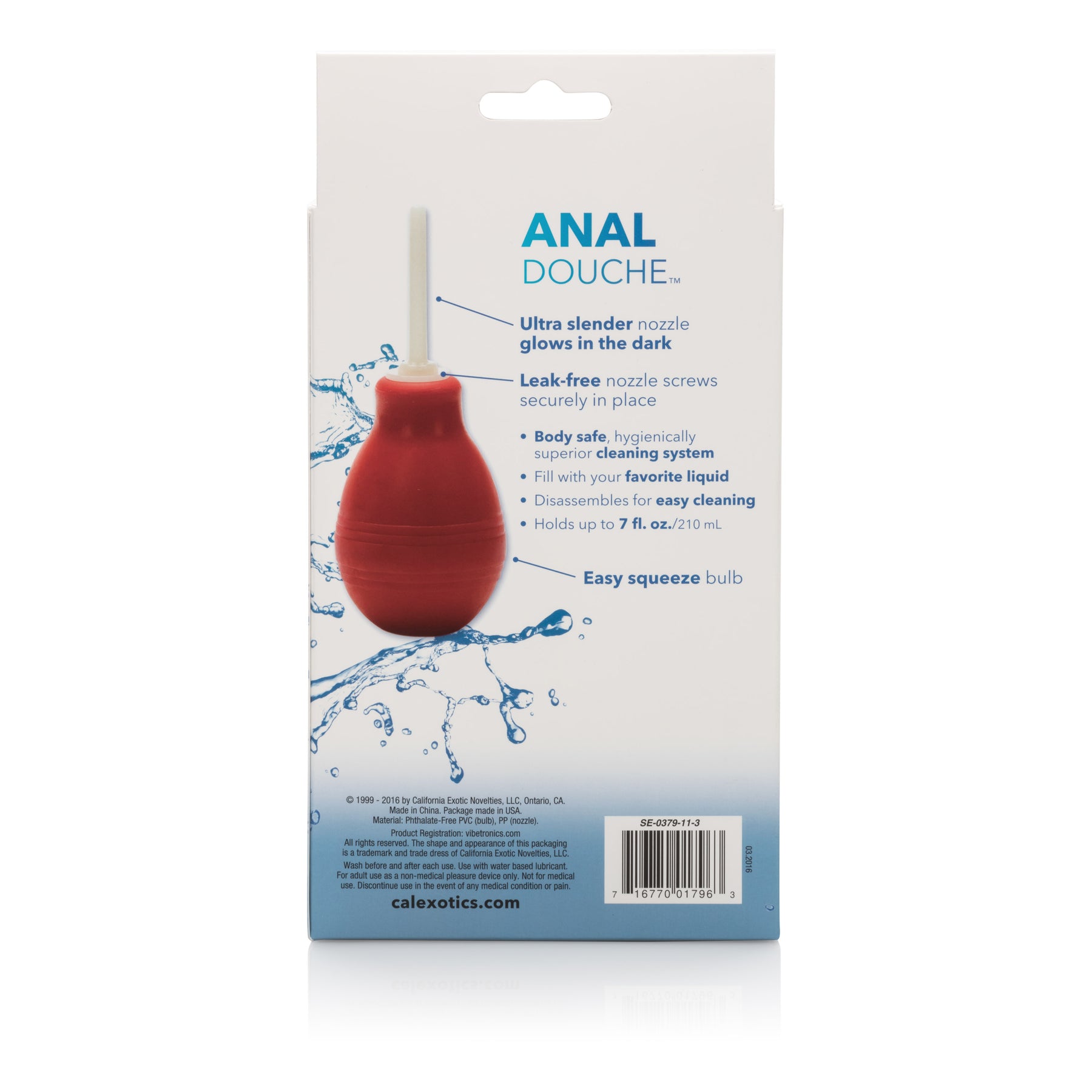 Red anal douche enema