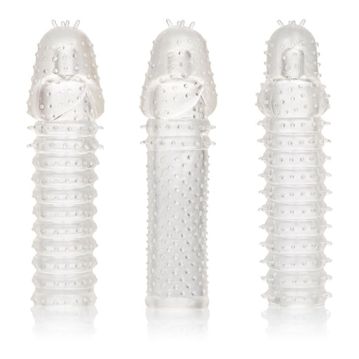 Ribbed penis extension sleeves 