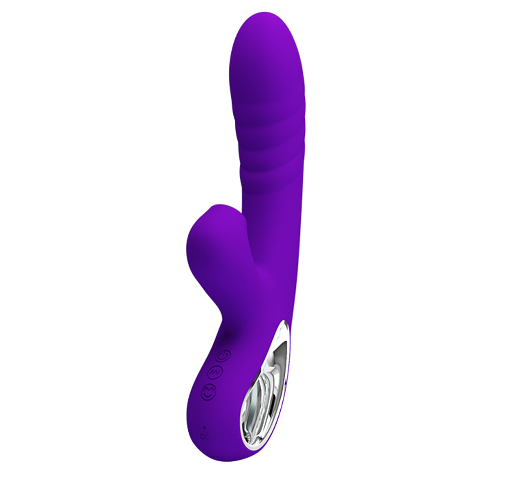Pretty Love Jersey Sucking and Vibrating Rabbit -  Purple