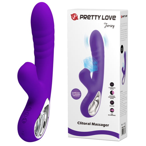 Pretty Love Jersey Sucking and Vibrating Rabbit -  Purple