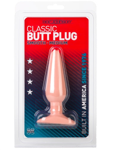 Classic Butt Plug Smooth - Medium - White