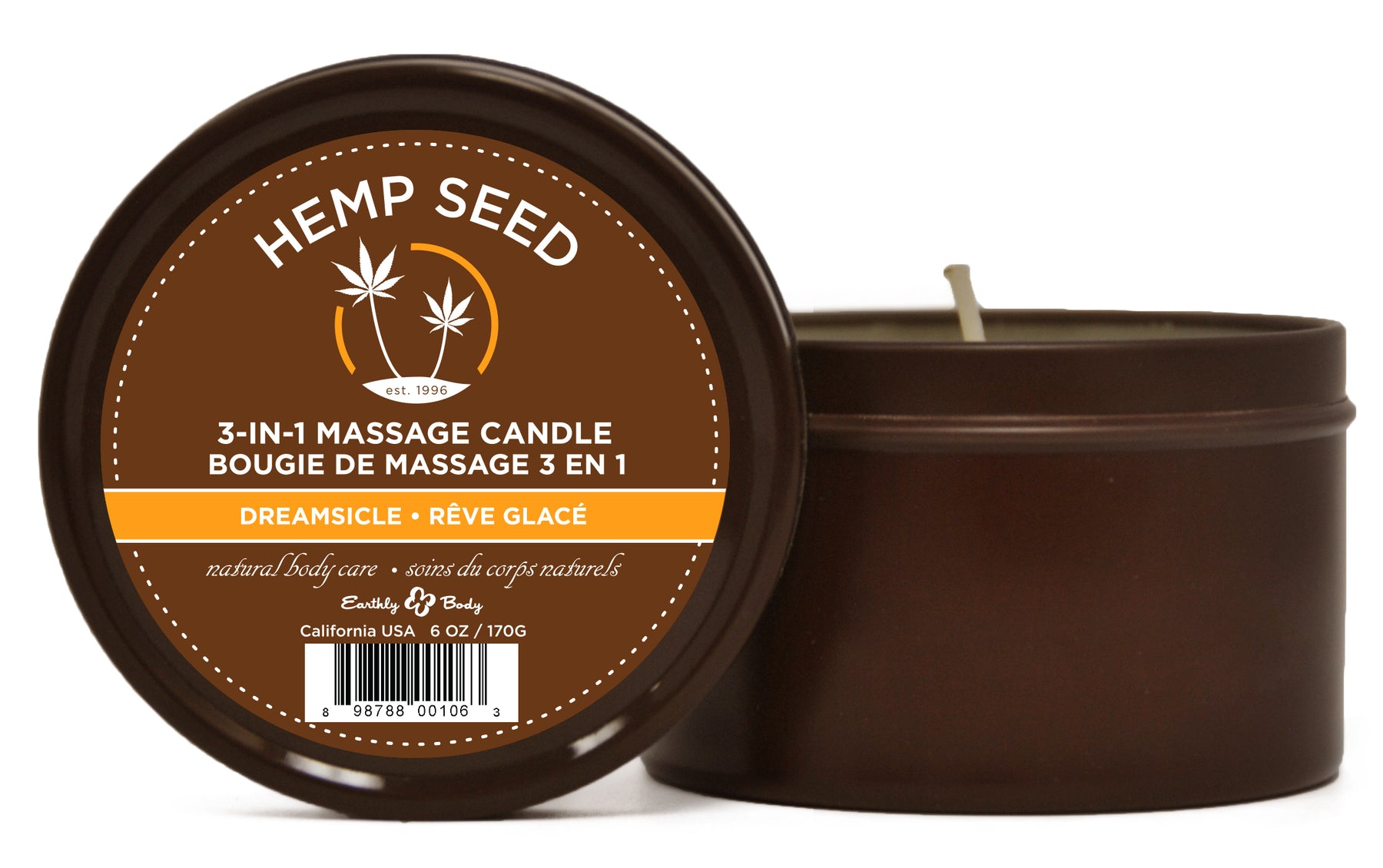 Dreamsicle Suntouched Candle With Hemp 6 Oz