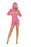 Mini Dress With Hood - One Size - Neon Pink