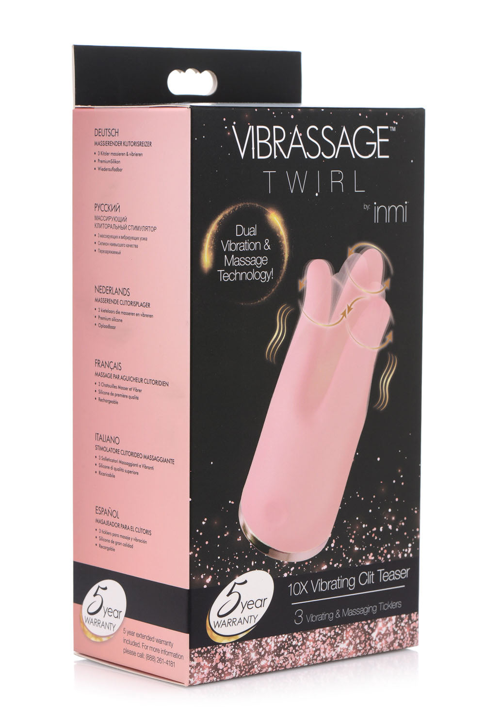 Vibrassage Twirl 10x Vibrating Clit Teaser - Pink