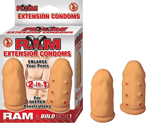 Ram Extension Condoms - Flesh