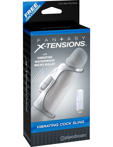 Fantasy X-Tensions Vibrating Cock Sling - Clear