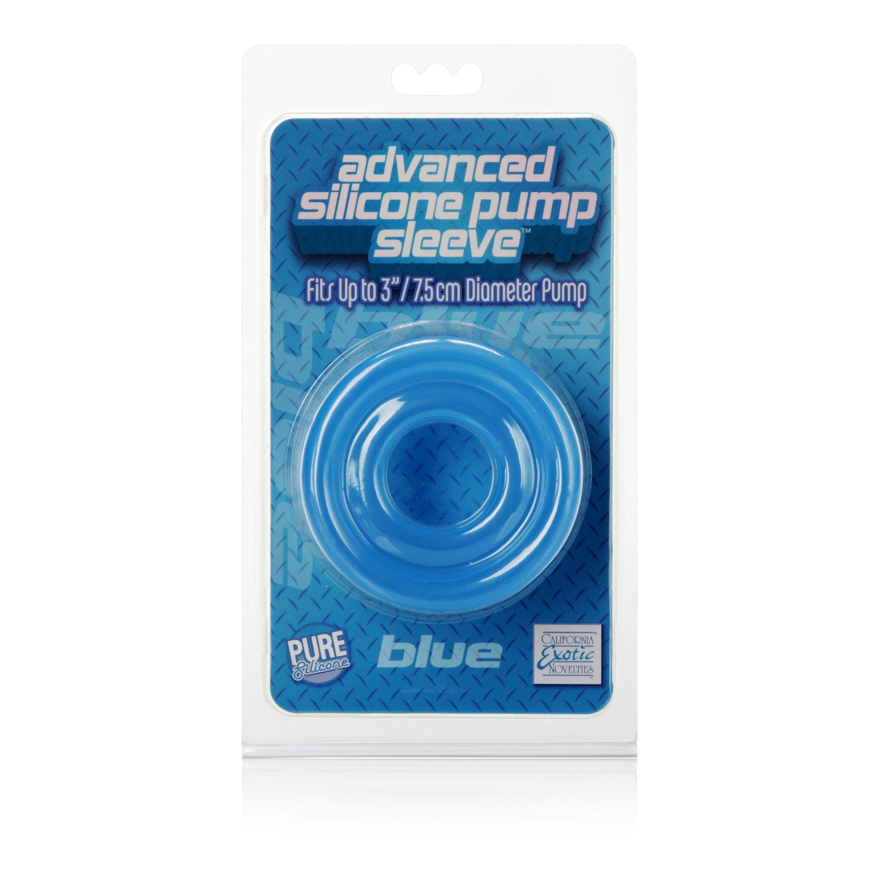 Blue silicone pump sleeve cock ring penis enlarger