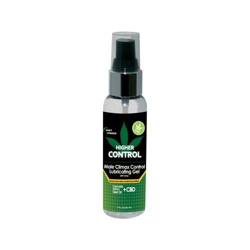 Higher Control Male Climax Control Lubricating Gel With Hemp - 2 Fl. Oz. / 60 ml