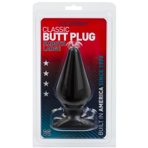 Classic Butt Plug Smooth - Large - Black