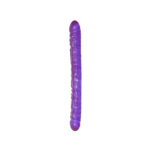 Crystal Jellies Double Dong 18 Inch - Purple
