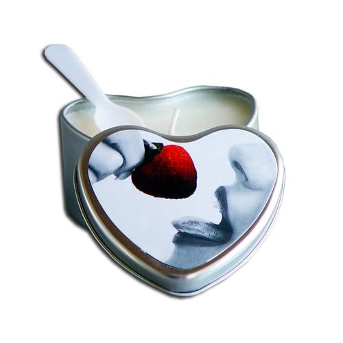 Edible Heart Candle - Strawberry - 4 Oz.