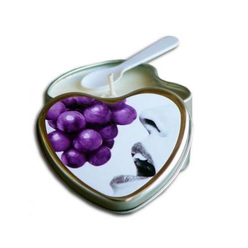 Edible Heart Candle - Grape - 4 Oz.