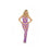 Strappy Body Stocking - Queen Size - Purple