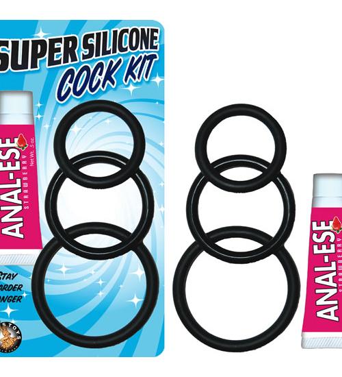 Super Silicone Cock Kit - Black
