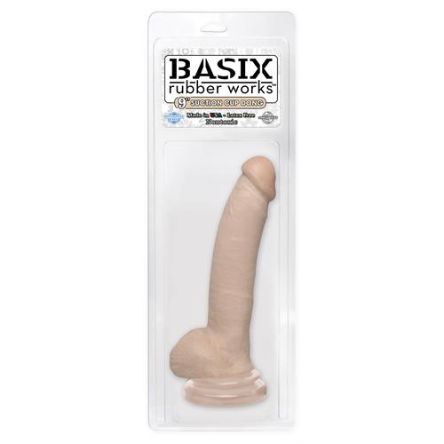 Basix 9 Inch Suction Cup Dong - Flesh