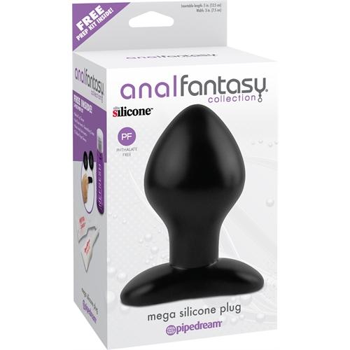 Anal Fantasy Collection Mega Silicone Plug - Black
