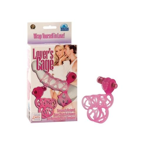 Lovers Cage Stretchy Cock Cage Comfortable Scrotum Cage - Pink