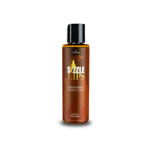 Sizzle Lips Warming Edible Gel - Salted Caramel - 4.2 Fl. Oz. / 125 ml