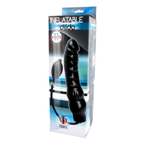 Inflatable 11 Inch Super Dong - Black
