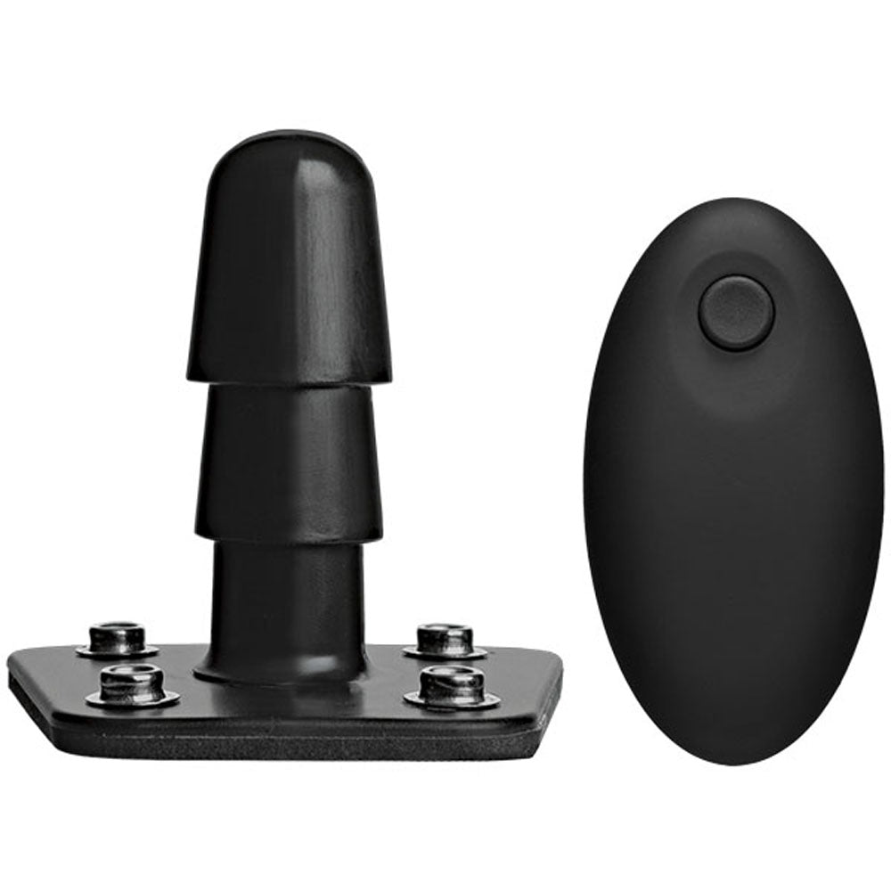Vac-U-Lock - Vibrating Plug With Snaps & Wireless Remote - Black DJ1010-50-BX